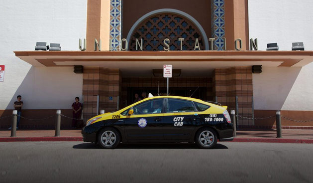 Taxi at Los Angeles Union Station
