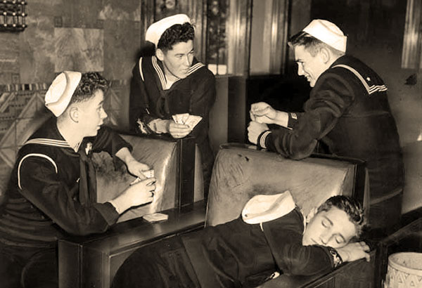 sailors at Union Station - Historical