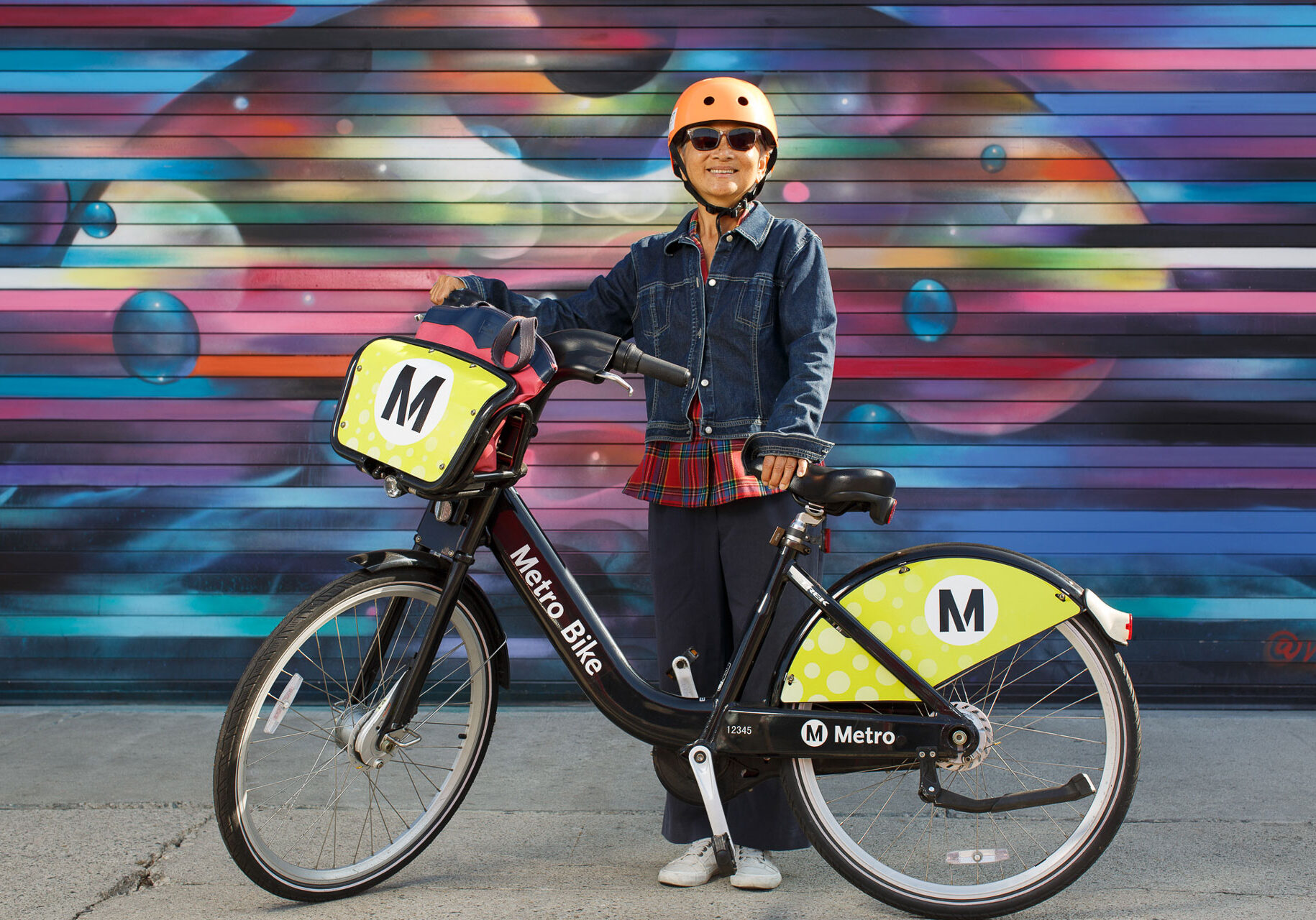 Rider on METRO Bike share